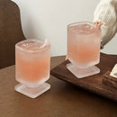 Verre carré dépoli style moderne pour boissons froides
