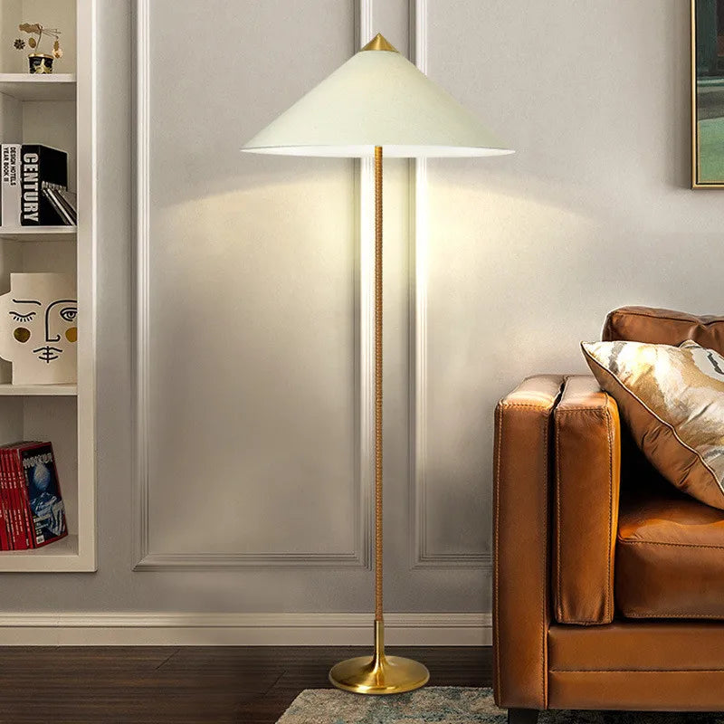 Lampadaire en rotin Design Tynello - vue 3 sur 8