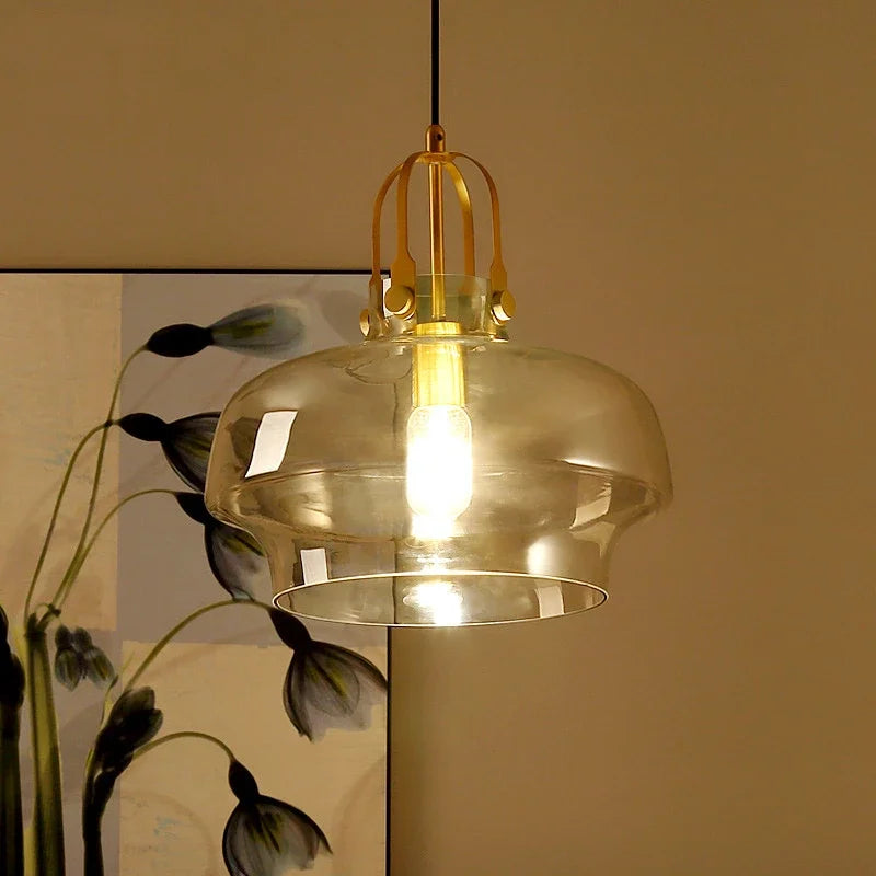 suspension nordique en verre pour décoration intérieure moderne - vue 4 sur 9