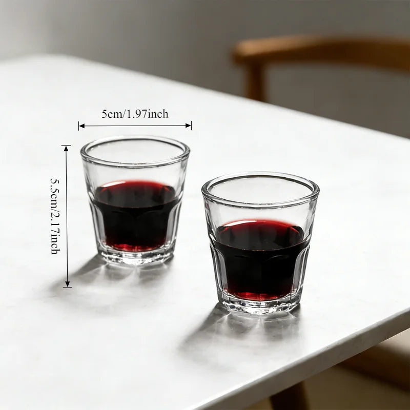 Lot de 2 petits verres cocktail transparents - vue 5 sur 7
