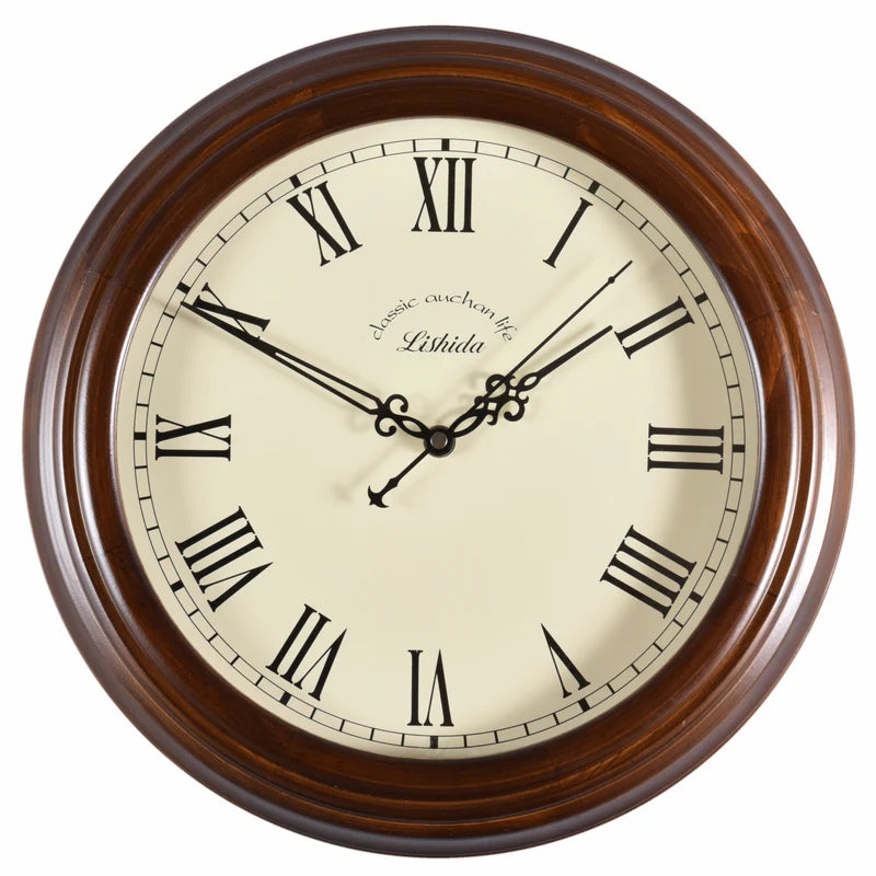 horloge murale silencieuse personnalisable en bois moderne rétro - vue 23 sur 25