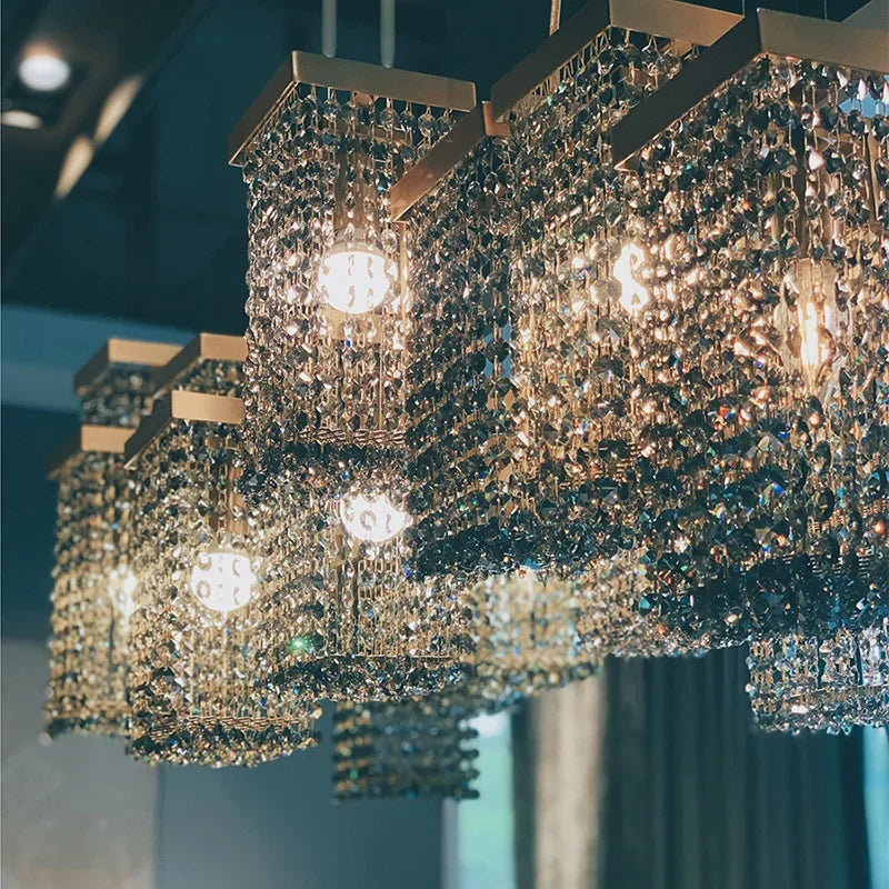 lustre moderne en cristal pour décoration élégante et raffinée - vue 7 sur 11