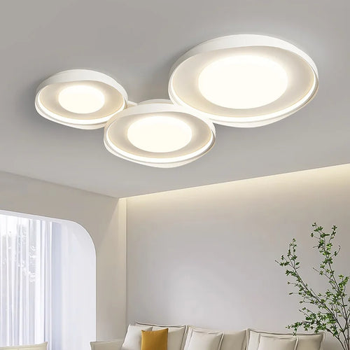 Plafonnier circulaire moderne en fer pour éclairage intérieur
