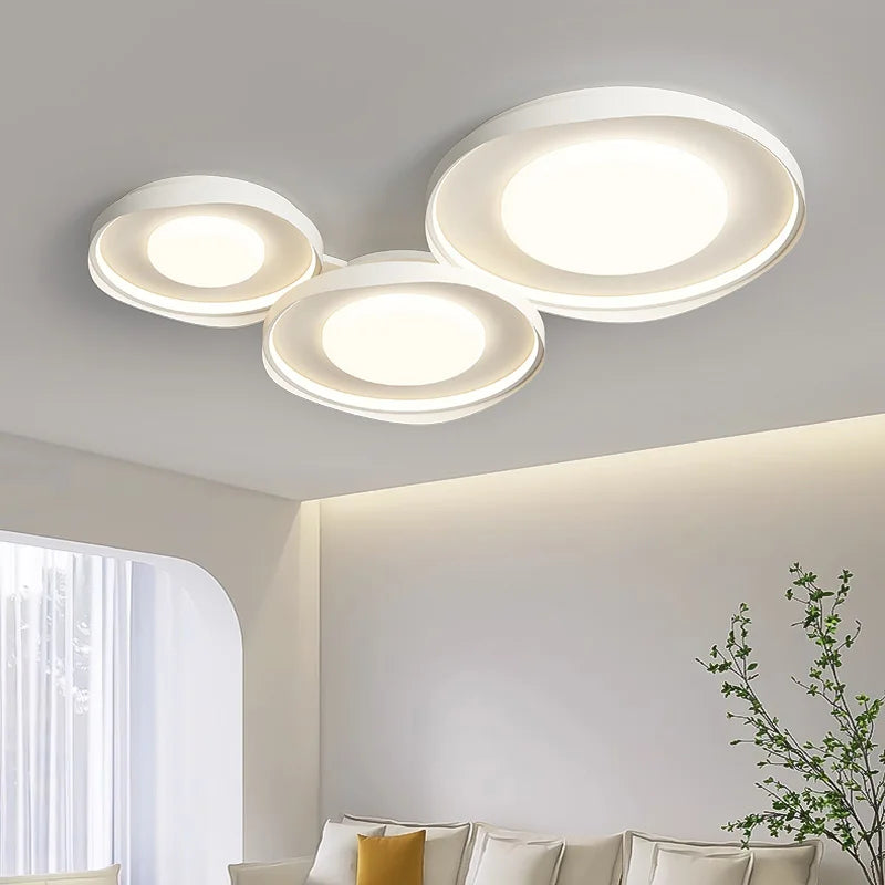 Plafonnier circulaire moderne en fer pour éclairage intérieur - vue 3 sur 11