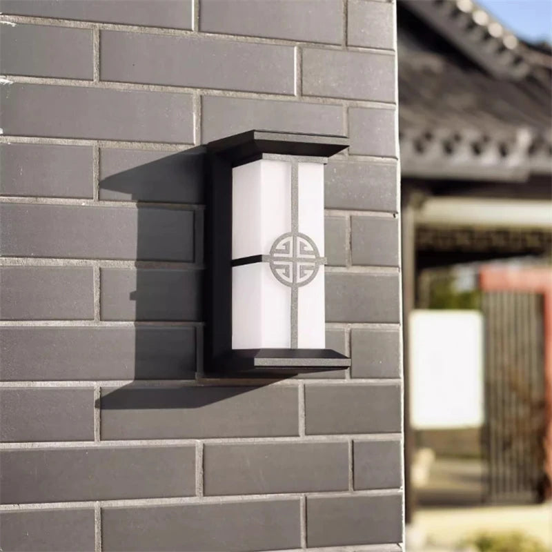 LED applique extérieure en plastique/aluminium porte d'entrée étanche IP65 applique jardin Patio terrasse maison luminaire mural - vue 6 sur 15
