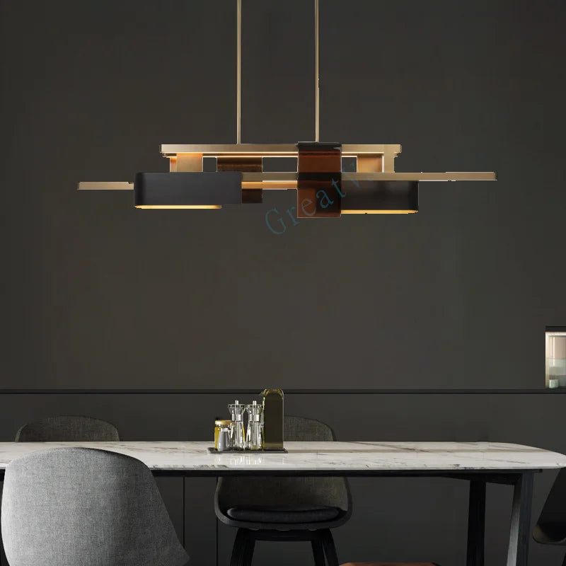 lustre nordique post-moderne 	 en acier inoxydable led personnalisé