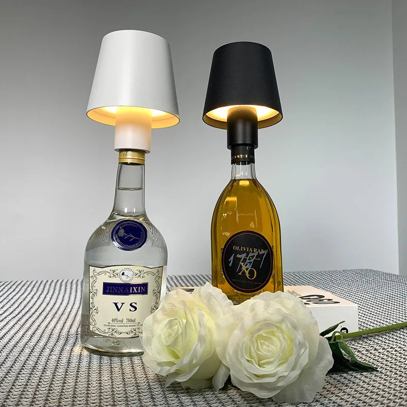 lampe bouteille vin table charge portable - vue 5 sur 7