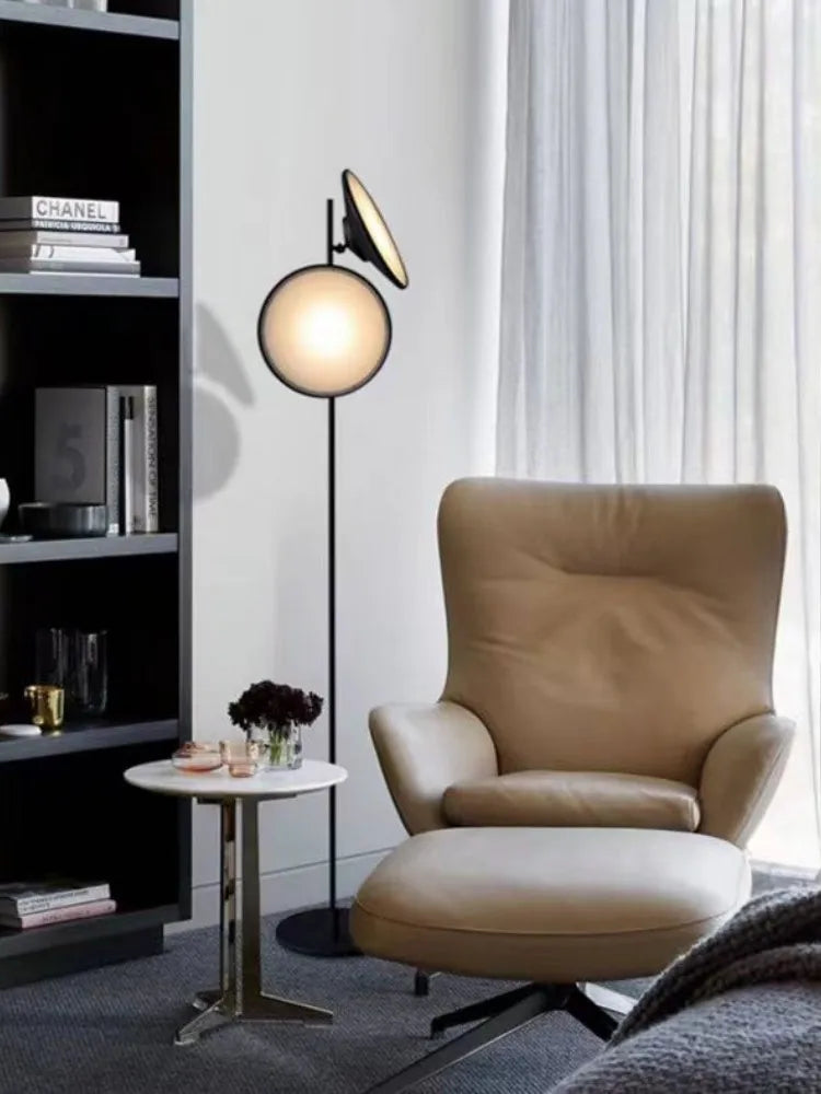 lampadaire led double tête style industriel moderne décoration minimaliste