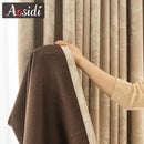 Rideau occultant motif feuilles style moderne chambre salon
