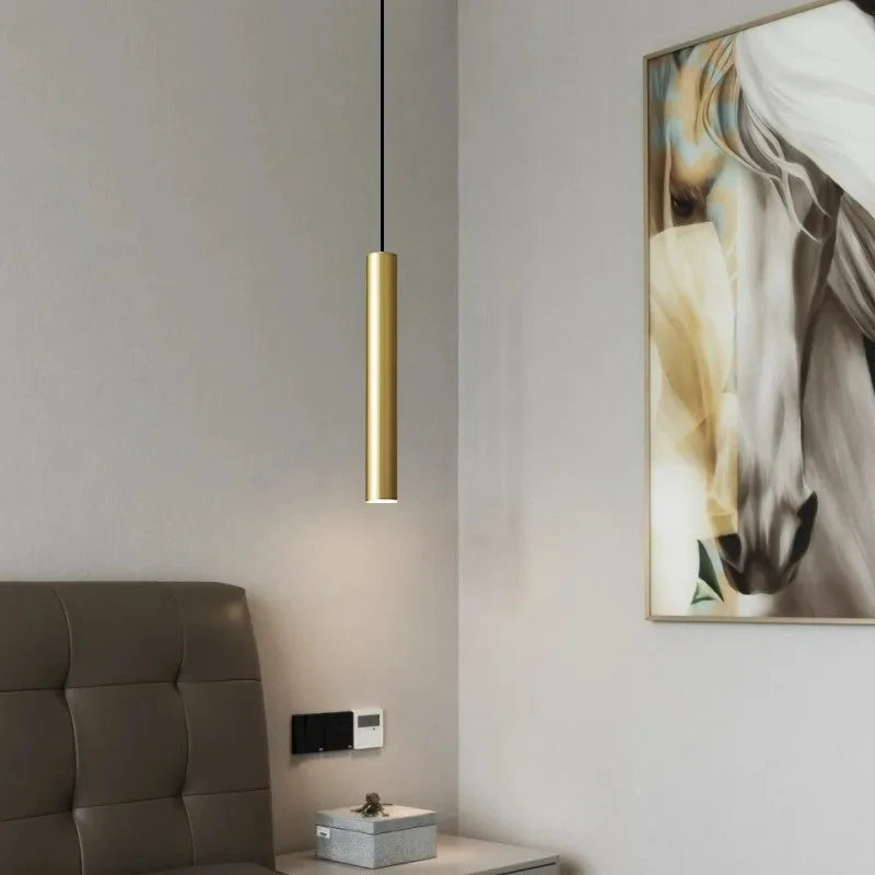 suspension minimaliste en laiton 	 pour hôtel