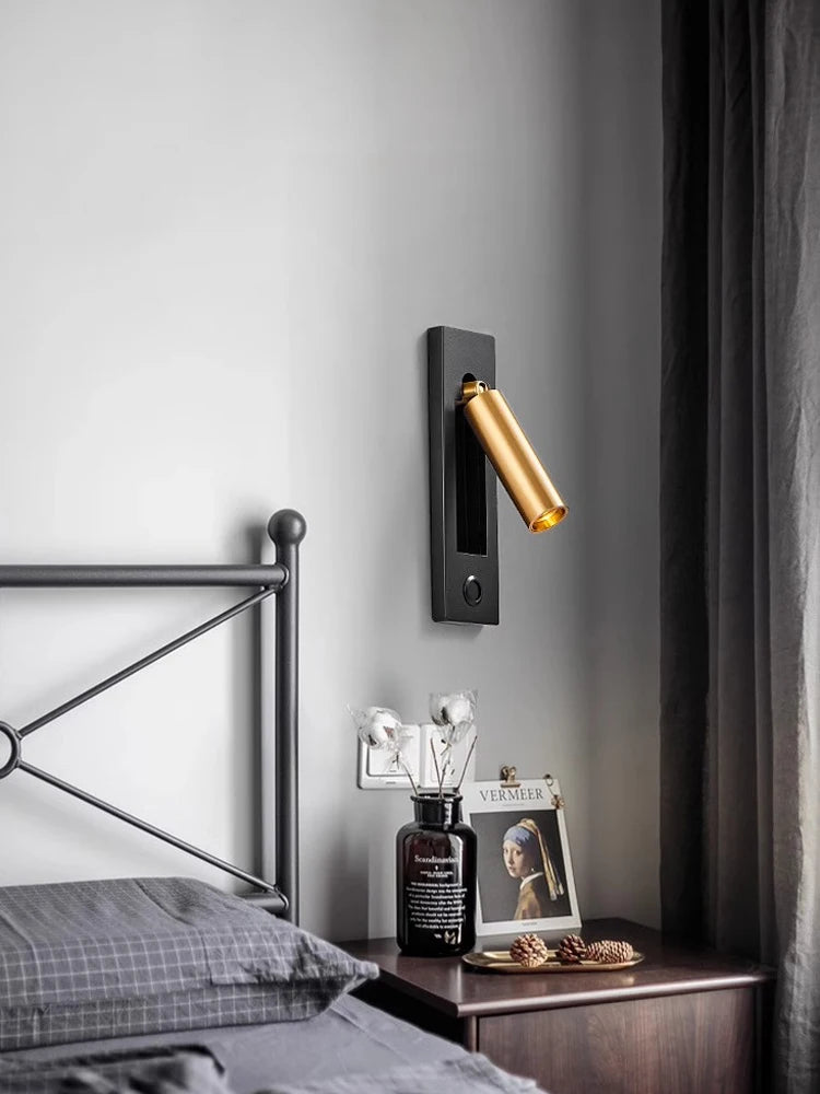 applique murale led rotative avec interrupteur pour lecture