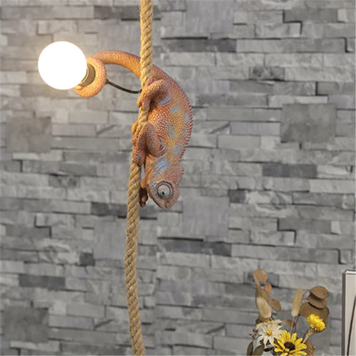 lustre animalier en résine suspension rétro pour café