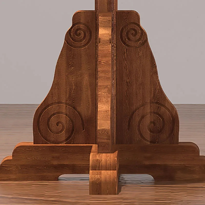 lampadaire style vintage en tissu bois cuivre pour hôtels et restaurants - vue 6 sur 9