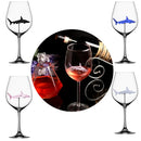 Verre à vin design talon haut requin original
