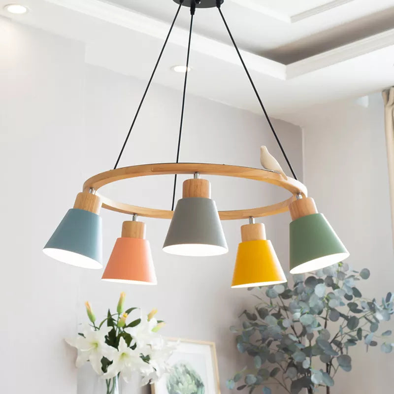 Lampe suspension créative nordique oiseau - vue 3 sur 18