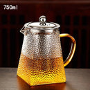 Théière verre martelé avec filtre inox infuseur