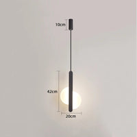 Lustre LED suspendu noir acrylique