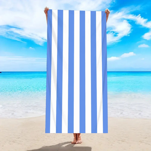 serviette de plage rayures minimalistes sechage rapide absorbante