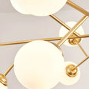 lustre nordique à led avec boule de verre pour luminaires suspendus