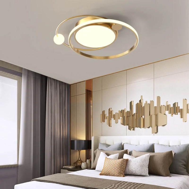 Lustres nordique moderne or