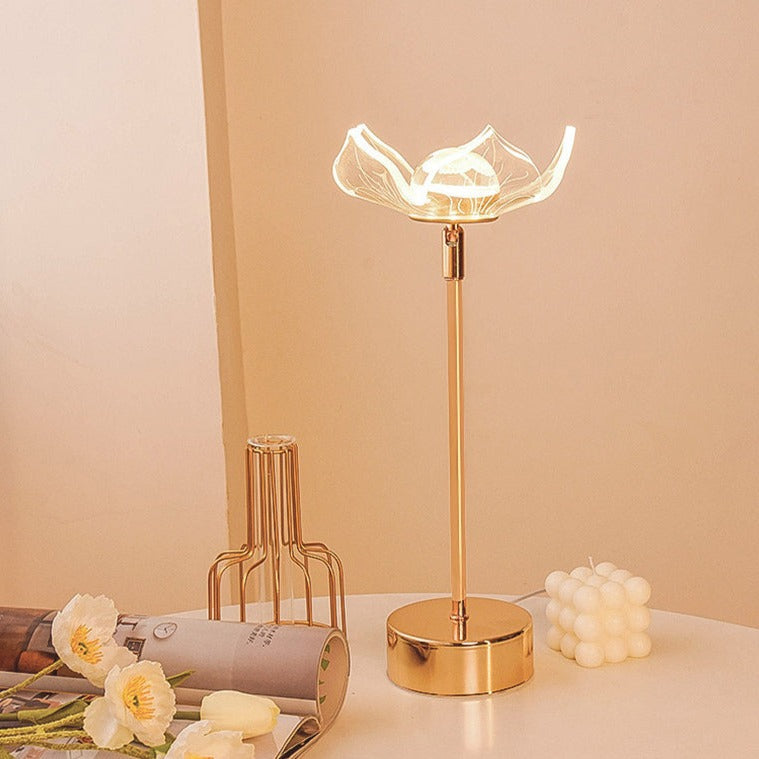 Lampe à poser style vintage LED en métal doré Anila - vue 4 sur 11