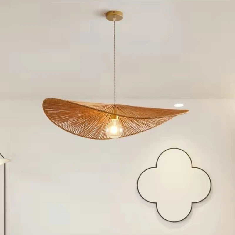 suspension japonaise en corde de chanvre style rétro décoratif