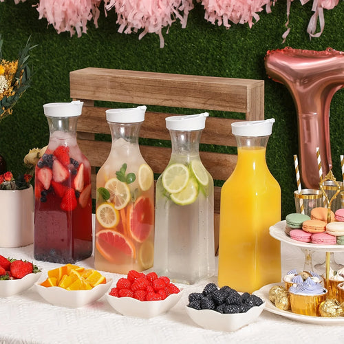 Carafe eau plastique avec couvercle usage fête polyvalente
