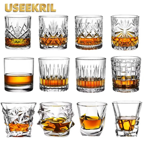 Verres à whisky old fashioned gravés motif classique