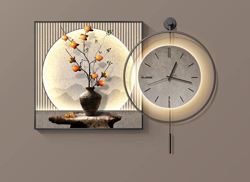 horloge murale grande taille design classique en métal moderne - vue 10 sur 11