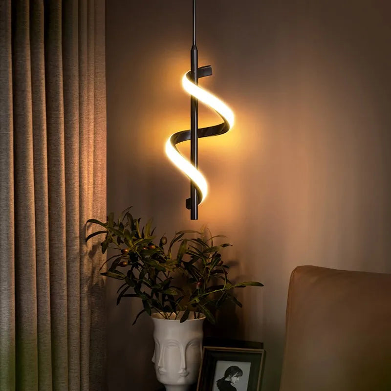 lampe suspendue led design nordique moderne décorative - vue 4 sur 12