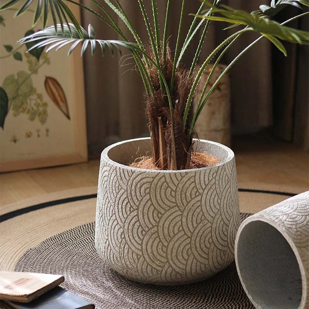 moule en silicone pour pot de fleurs nordique rond