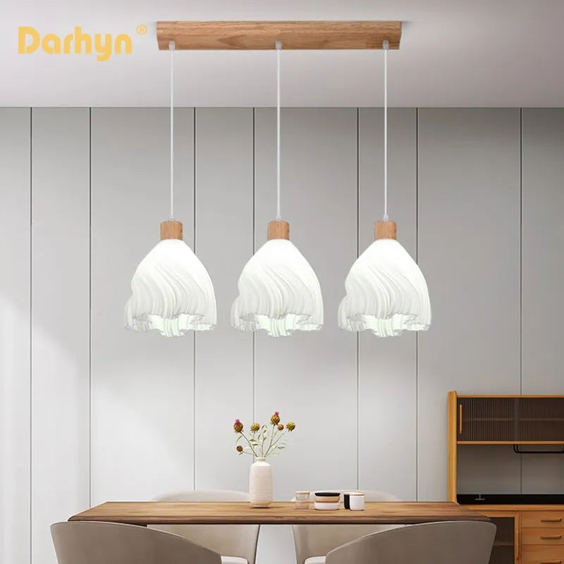 Suspension LED en verre au design nordique créatif - vue 4 sur 24