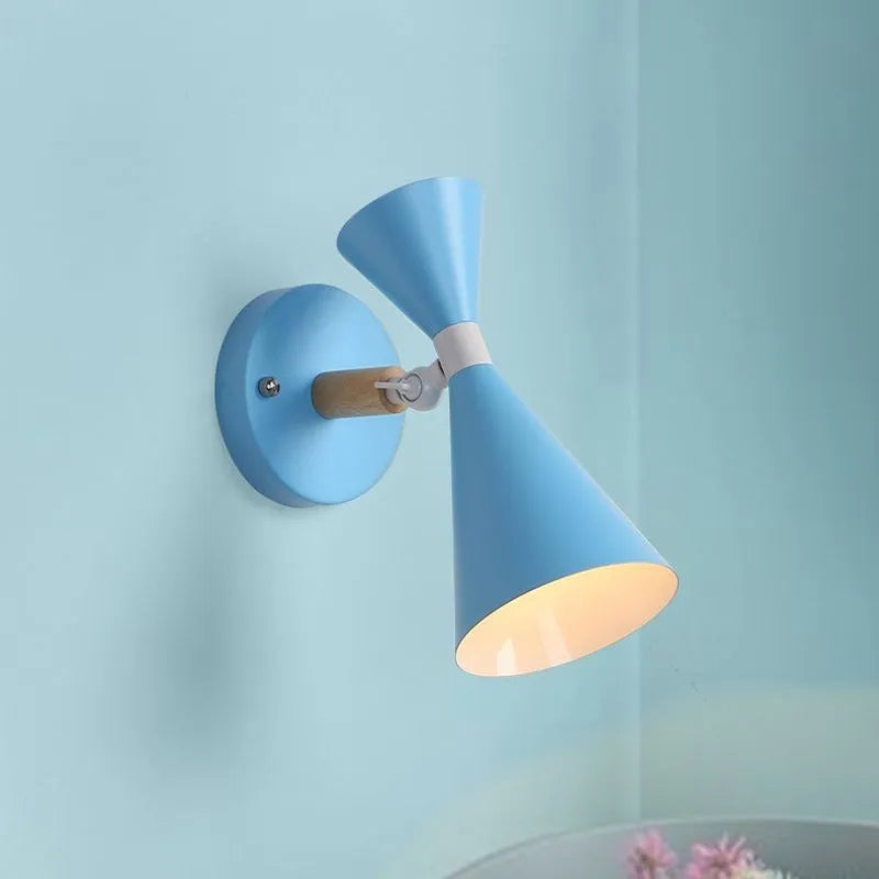 Applique murale de chevet LED nordique en bois - vue 5 sur 12