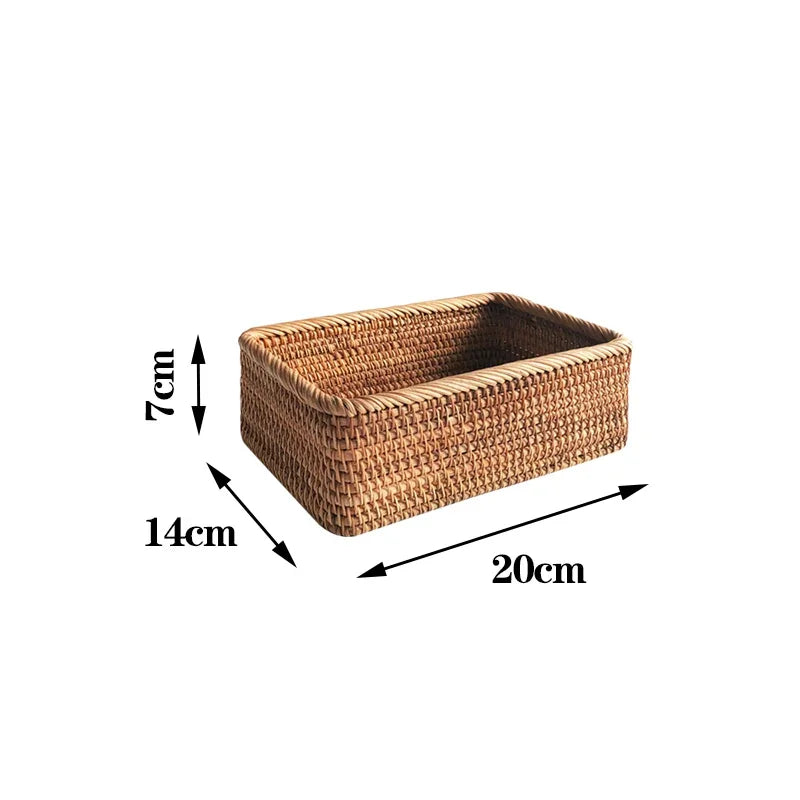 panier en rotin tressé pour fruits thé pain et rangement - vue 12 sur 12