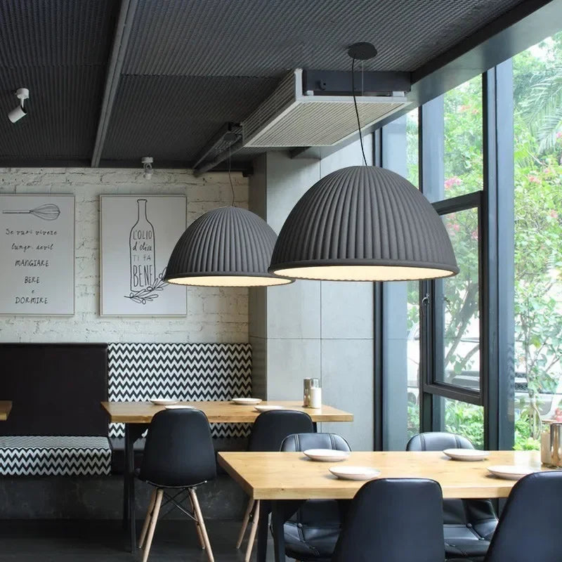 Suspension LED design moderne en résine de citrouille pour intérieur - vue 6 sur 12