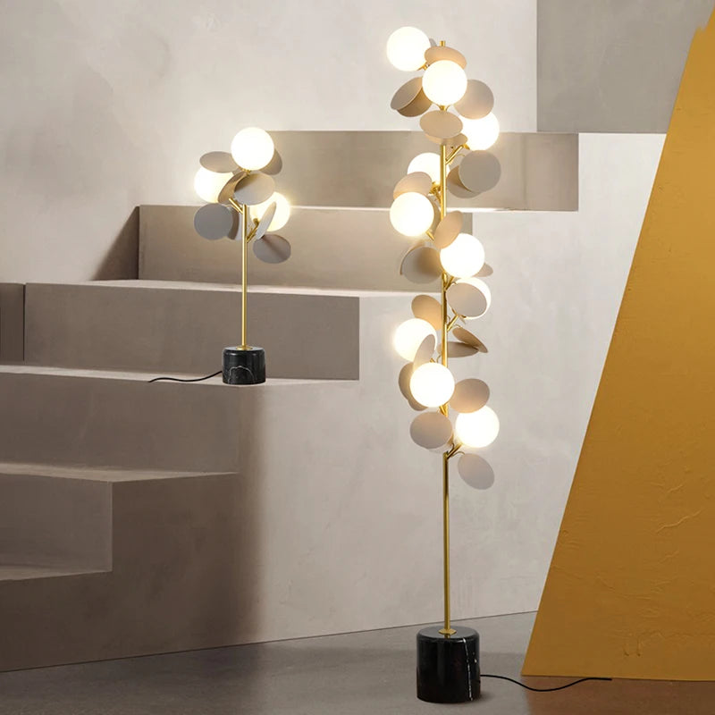 lampe led luxueuse minimaliste à feuilles décorative nouvelle collection