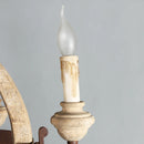 lustre rustique en bois vintage à 6 lumières design français