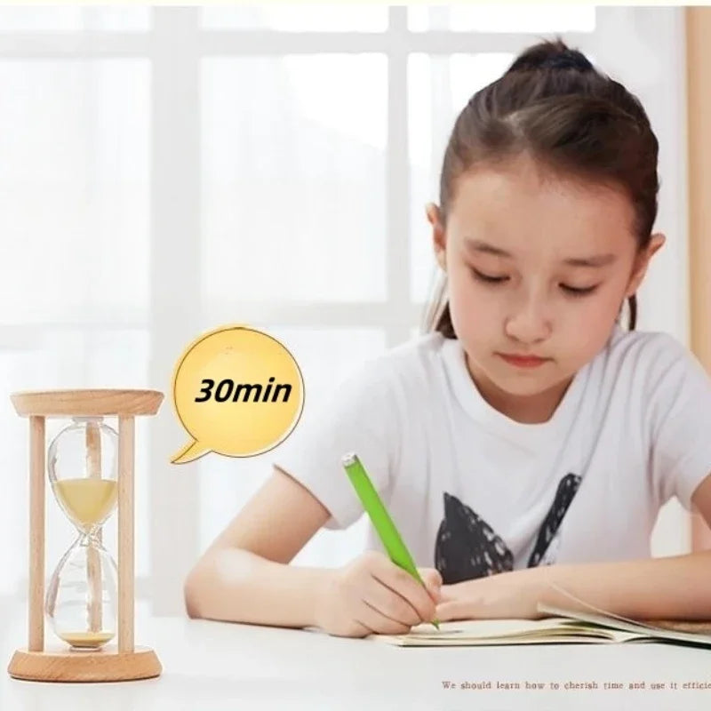 sablier en bois lumineux pour minuterie créative et décoration - vue 4 sur 8