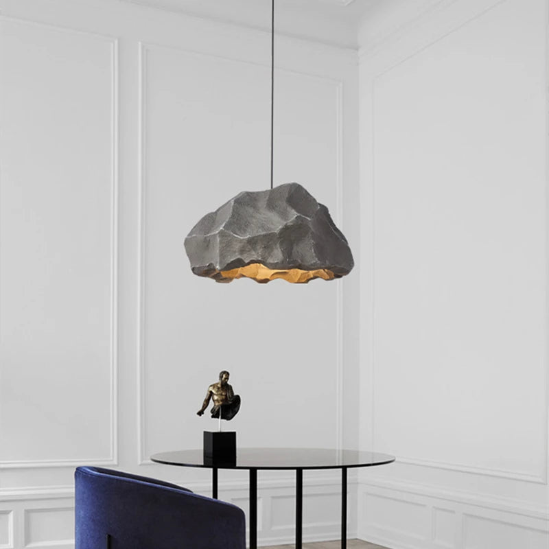 Plafonnier design nordique pour Restaurant salon lampe en résine corps Style nostalgique à la main suspension - vue 7 sur 10