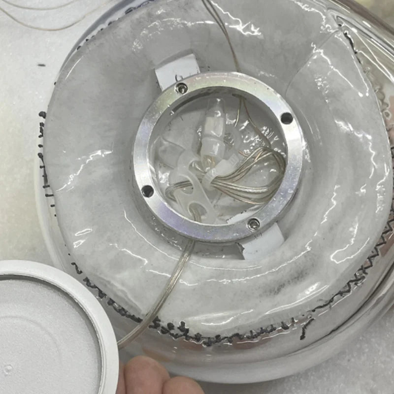 lustre moderne en verre pour décoration intérieure suspendue - vue 7 sur 8