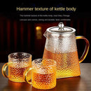 Théière verre martelé avec filtre inox infuseur