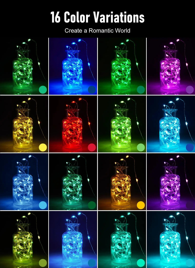 guirlande lumineuse à led avec télécommande pour fêtes et événements