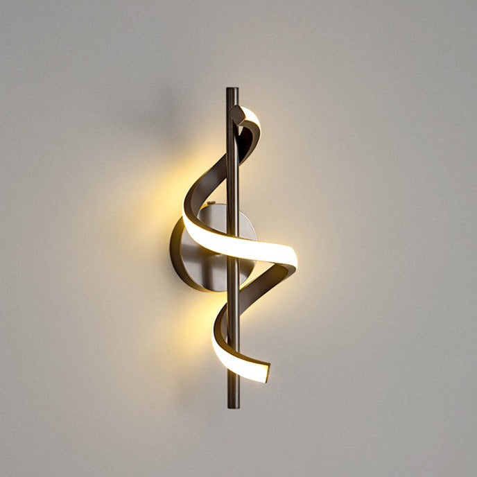 Applique murale design LED métallique ondulé Polino - vue 7 sur 9