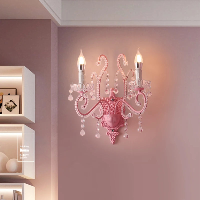 applique murale LED cristal scandinave créatif pour chambre enfants - vue 5 sur 8