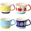 Ensemble 4 tasses empilables style japonais rétro céramique