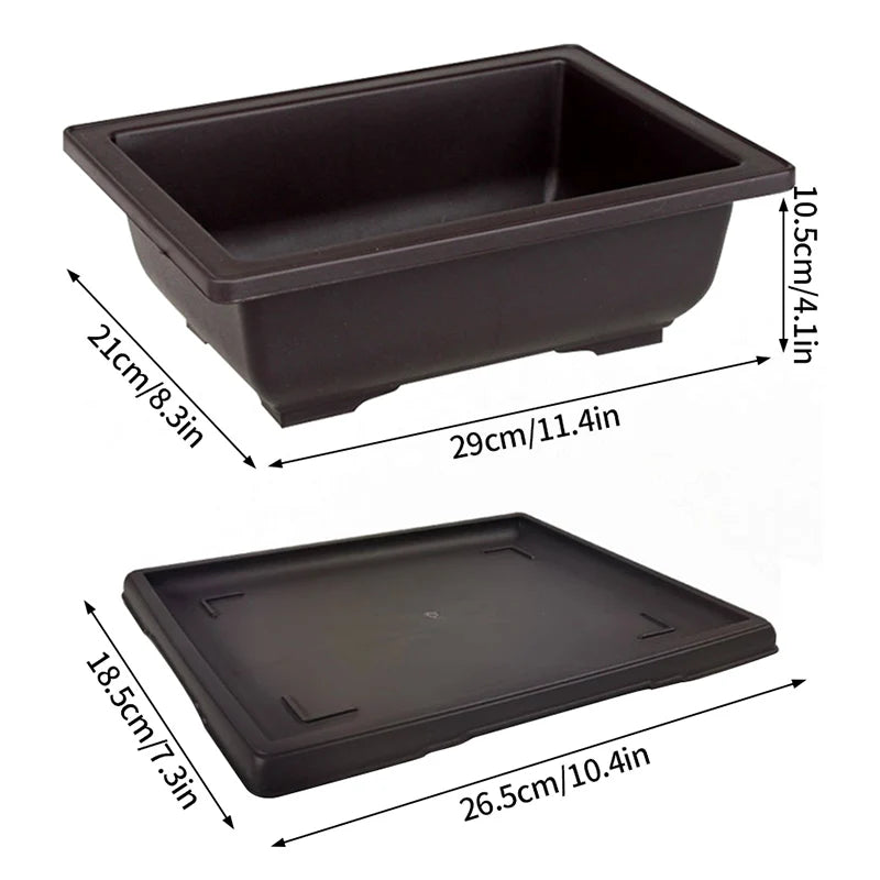 pots de fleurs rectangulaires imitation argile pour jardin extérieur