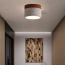 plafonnier minimaliste en marbre et bois pour
