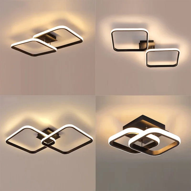 lustre led moderne pour allée couloir et intérieur - vue 7 sur 24