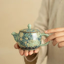 theiere ru kiln motif pivoine service kung fu