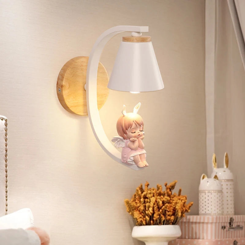 Applique murale nordiques décor à la maison appliques murales pour lecture ange fille chambre lit Led miroir luminaires Loft industriel Luminaria - vue 5 sur 9